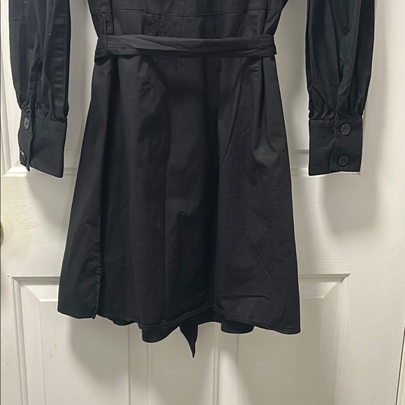 ModCloth Black Long Sleeve Mandarin Collar Shirt Dress Size 1X - Picture 7 of 15